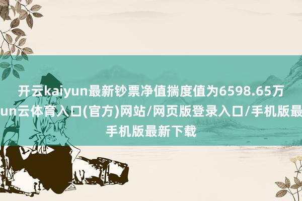 开云kaiyun最新钞票净值揣度值为6598.65万元-开yun云体育入口(官方)网站/网页版登录入口/手机版最新下载