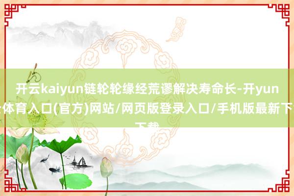 开云kaiyun链轮轮缘经荒谬解决寿命长-开yun云体育入口(官方)网站/网页版登录入口/手机版最新下载