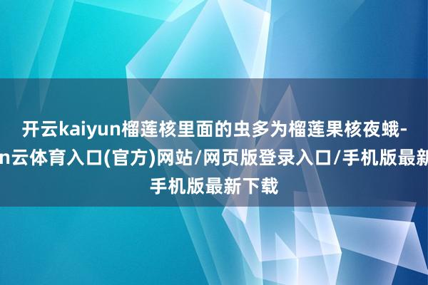 开云kaiyun榴莲核里面的虫多为榴莲果核夜蛾-开yun云体育入口(官方)网站/网页版登录入口/手机版最新下载