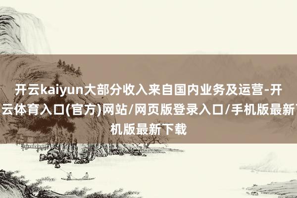 开云kaiyun大部分收入来自国内业务及运营-开yun云体育入口(官方)网站/网页版登录入口/手机版最新下载