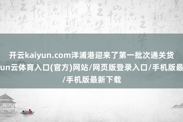 开云kaiyun.com洋浦港迎来了第一批次通关货轮-开yun云体育入口(官方)网站/网页版登录入口/手机版最新下载